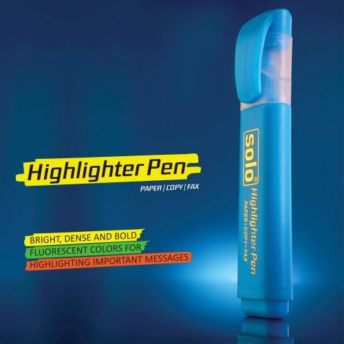 Highlighter Pen Blue (HLF05) Pack of 10 pcs